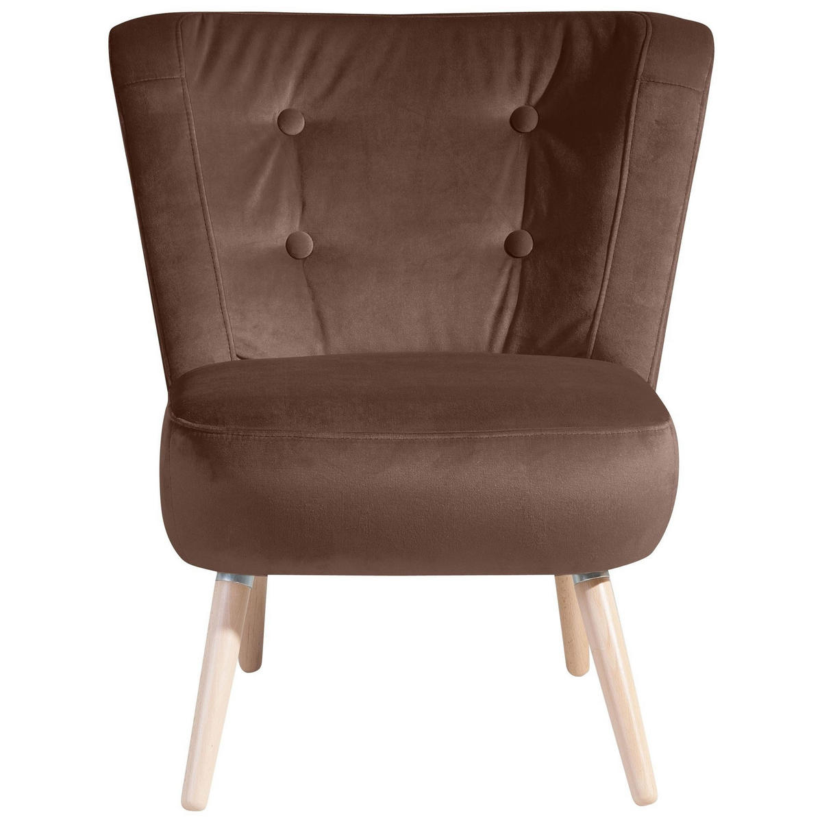 SESSEL Kassi Bezug Samtvelours Buche natur / braun - Braun, Kunststoff (69/80/68cm) - 58aufmkessel