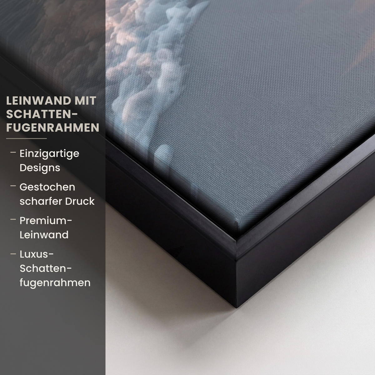 LEINWAND Bilder mit Rahmen - Küstenlinie - Pastell - Wasser - 40x60 - Pastellblau, Textil (40/60cm) - MuchoWow