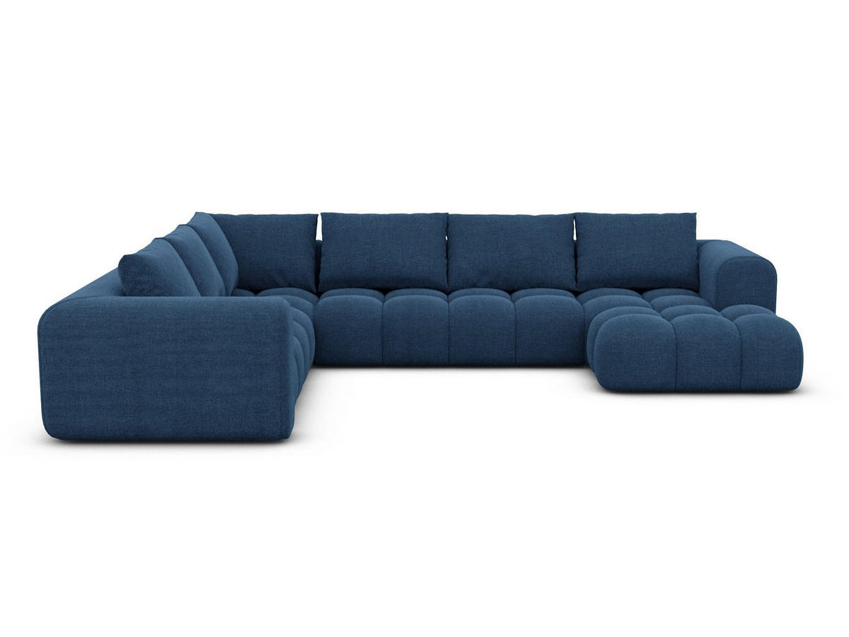 WOHNLANDSCHAFT Casaluna U-Form Dunkelblau Strukturstoff - Dunkelblau, Kunststoff (338/88/267cm)