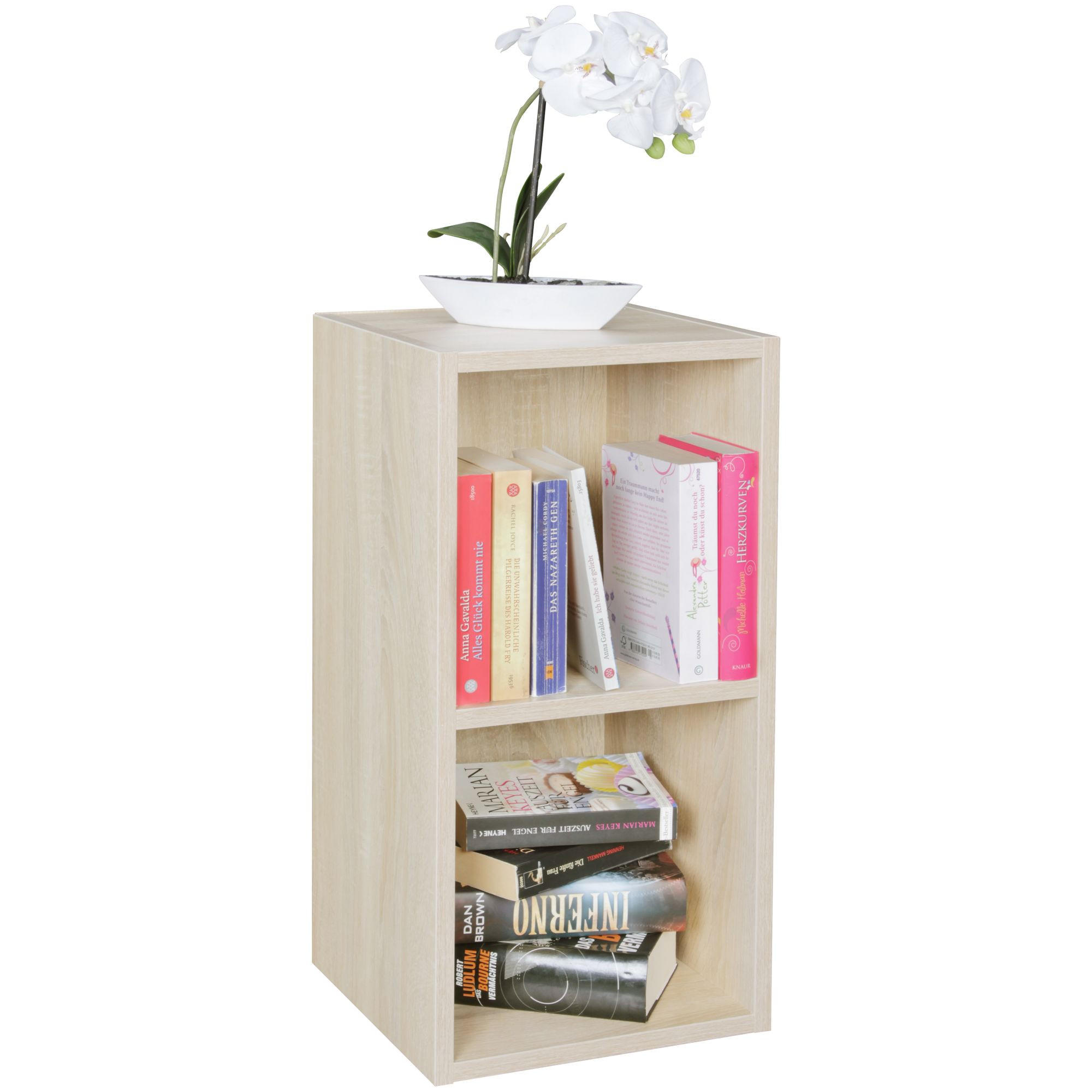 REGAL Melamin 2 Fächer Kompakt CERVINO, Beige 30x30x60 cm - Beige, Holz (30/60/30cm) - KADIMA DESIGN