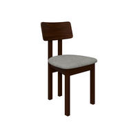 ESSZIMMERSTUHL Divo II - Nussbaumfarben/Hellgrau, Holz/Textil (47/85/48cm) - MIRJAN24