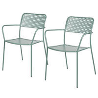 STAPELSTUHL (2er-Set) New Twist - Salbeigrün, Metall (58/80/60cm) - Butlers