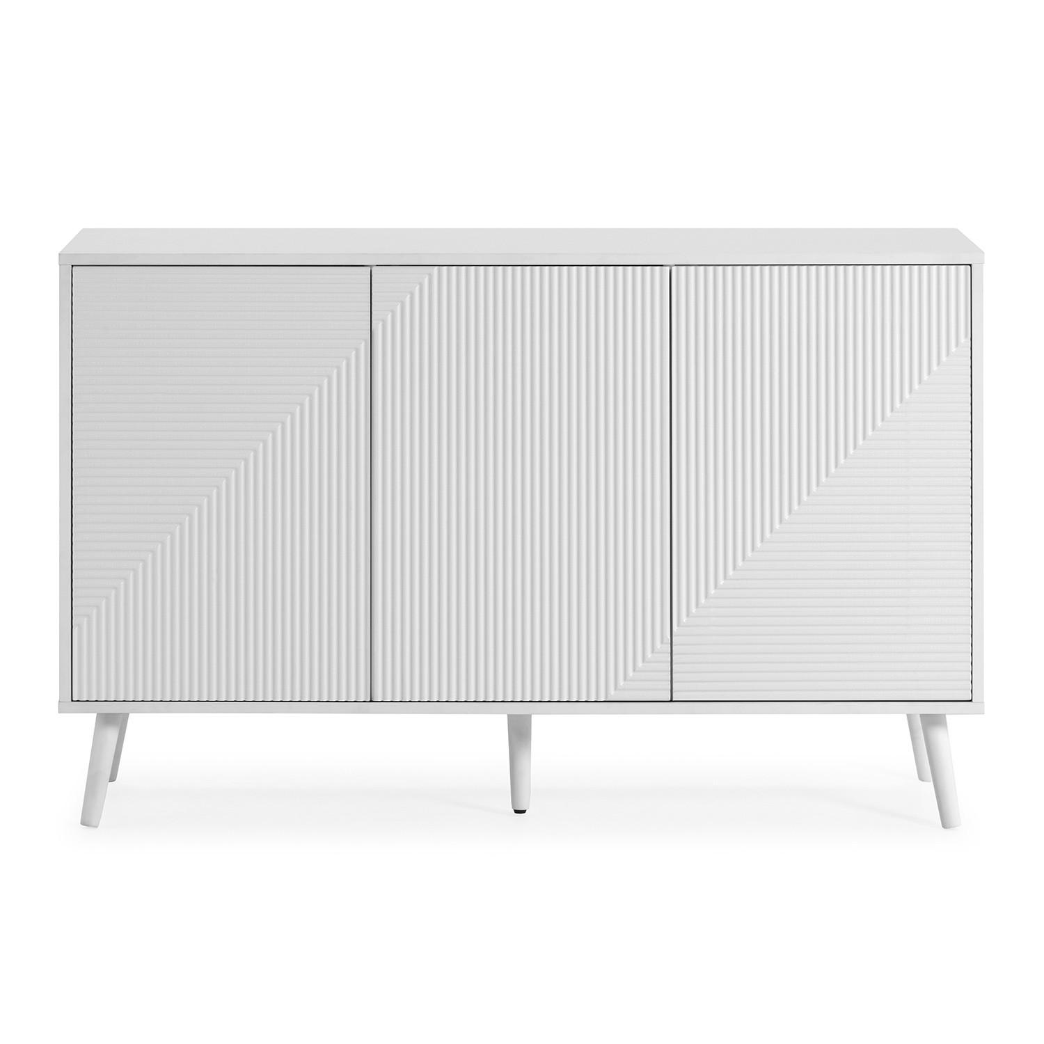 SIDEBOARD Telmo 3 türen Weiß - Weiß, Holzwerkstoff (120/76/40cm)