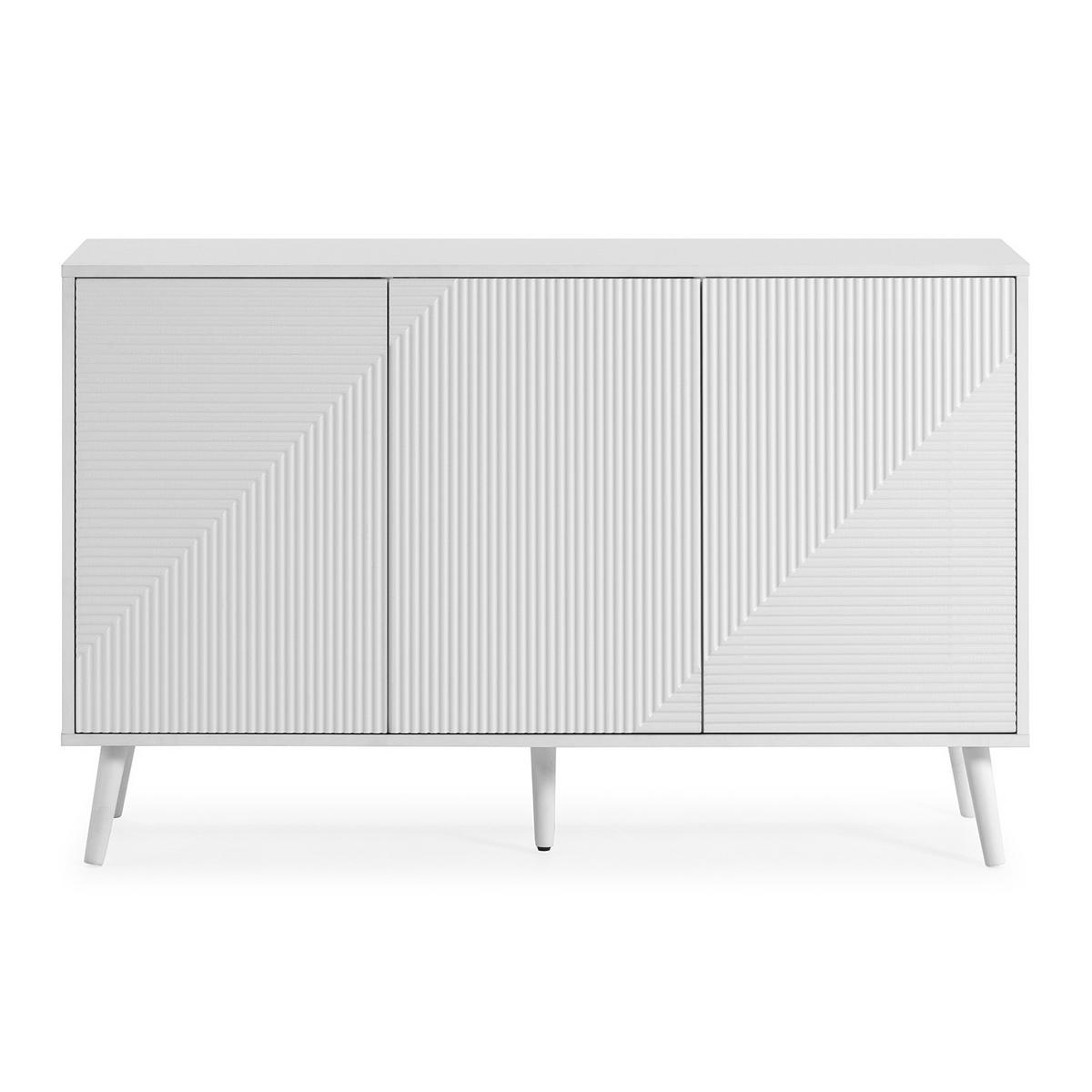 SIDEBOARD Telmo 3 türen Weiß - Weiß, Holzwerkstoff (120/76/40cm)
