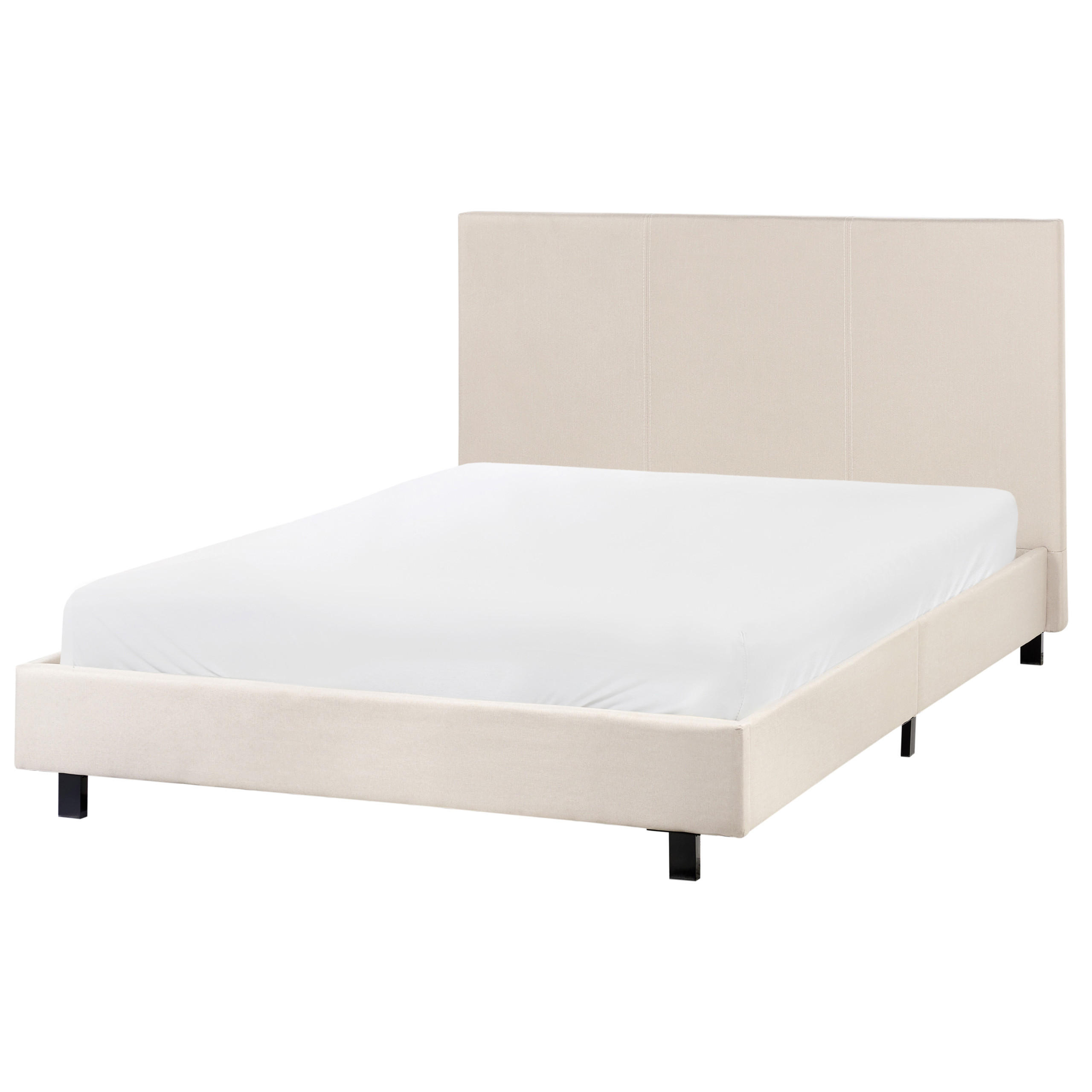 BETT mit Lattenrost 120/200 cm Stoff Beige Albi - Beige, Textil (120/200cm) - Beliani