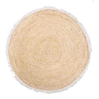 NATURFASERTEPPICH braun handgewebt D120x1 cm - Beige, Naturmaterialien (120/120cm) - Wanderlust