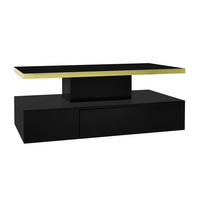COUCHTISCH Hochglanz mit 2 Schubladen & LED - Multicolor, Metall (100/50/38.5cm) - SHOPENTRA