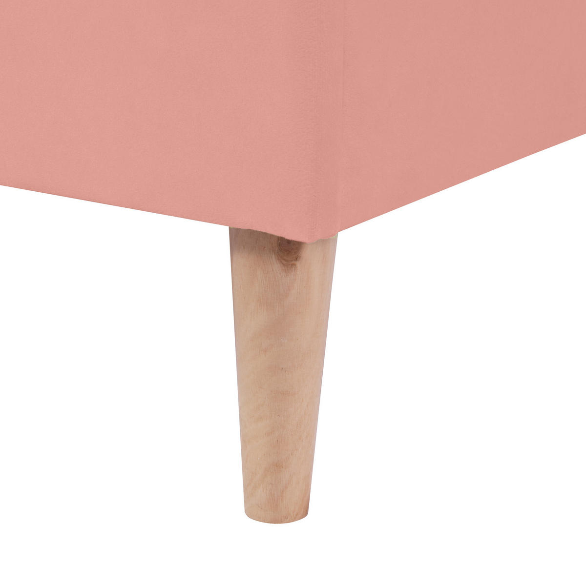 POLSTERBETT aus Samt 140x200 cm Rosa mit verstellbarem Regenbogen-Kopfteil und Lattenrost - Rosa, Textil (140/200cm) - IVMEU