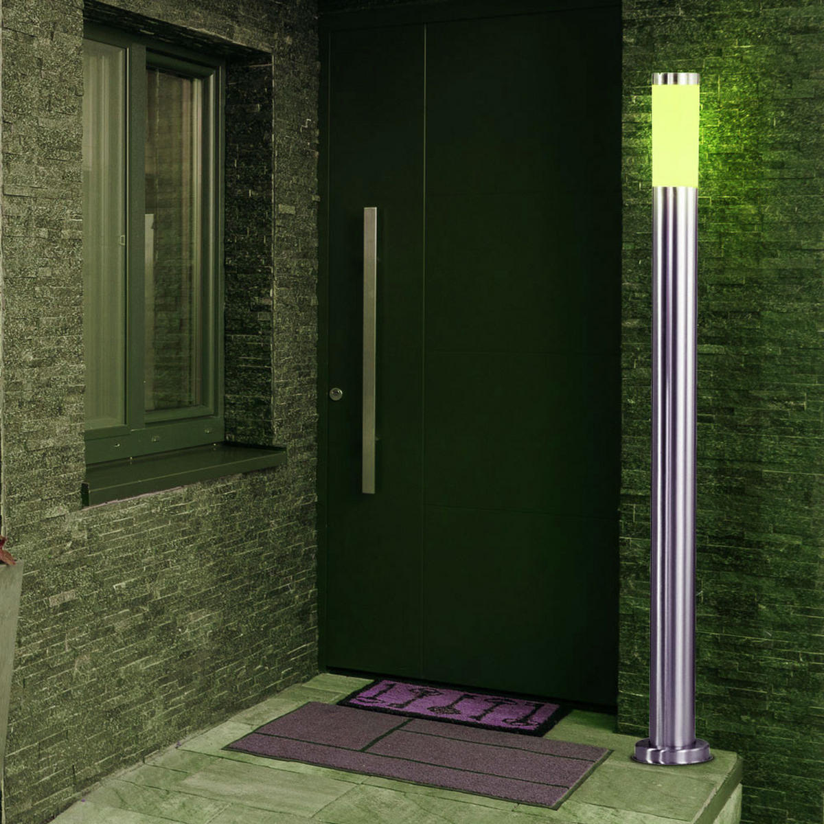 LED WEGELEUCHTE Stehlampe Anthrazit Aluminium - Silberfarben, Metall (12.7/12.7/110cm) - Globo Lighting