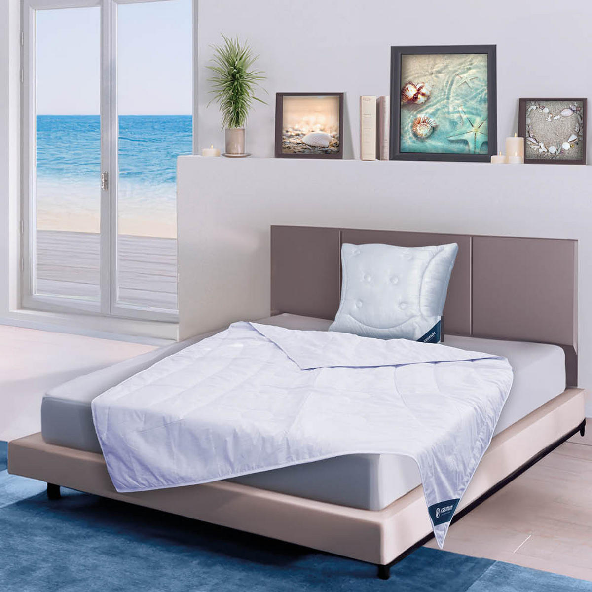 BETTDECKE, Kamelhaardecke 200x220 cm Extra leicht, Sommerdecke 100% Kamelflaumhaar - Weiß, Textil (200/220cm) - casimum