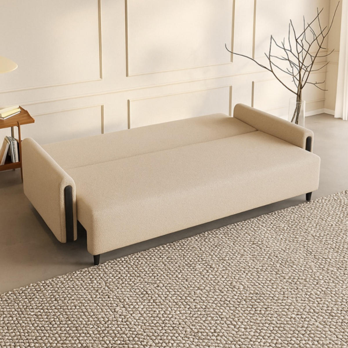 SOFA Beige Modern Mit Schlaffunktion - Beige, Textil (236/93/97cm) - Sepro Meble