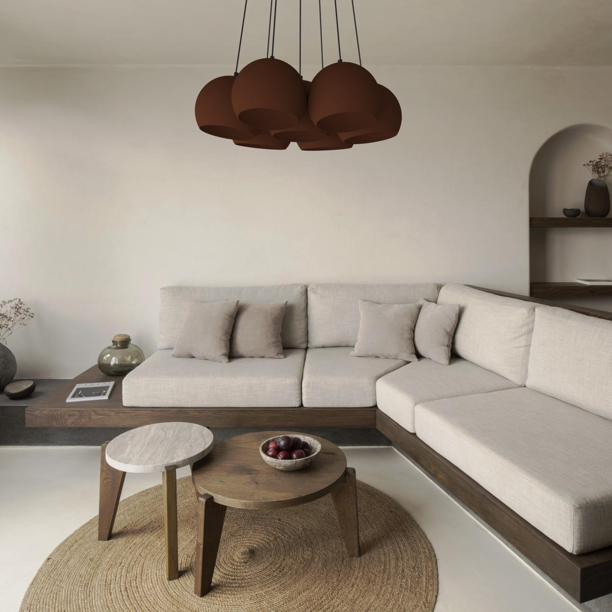 HÄNGELEUCHTE - Dunkelbraun, Metall (25/25/20cm) - Lumicom