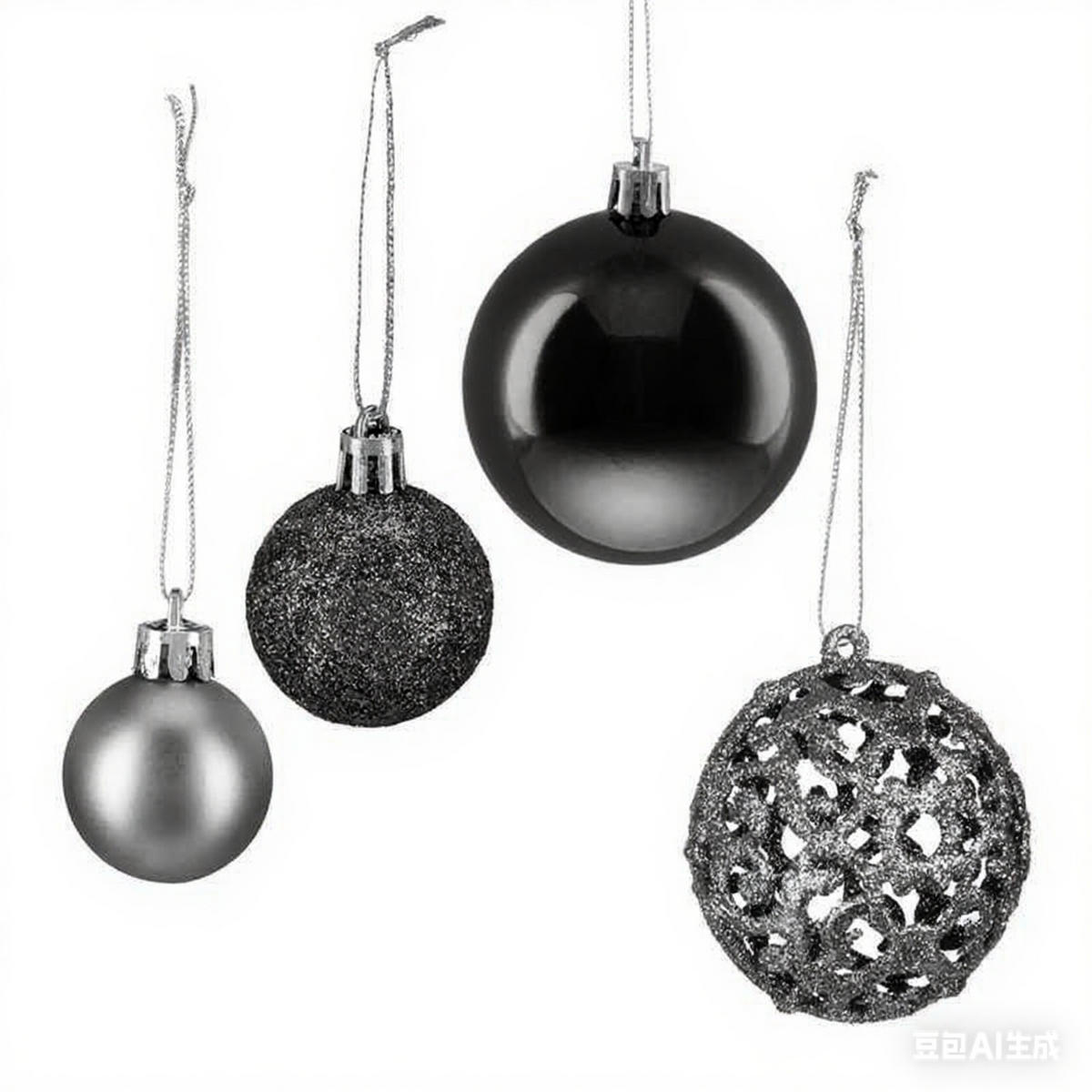 VIANOČNÉ gule - viacfarebná, plast (6/7/6cm) - Relaxdays