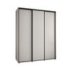 SCHWEBETÜRENSCHRANK 235,2/200/45 3-türig - Schwarz/Weiß, Holz/Metall (200/235/45cm) - Abiks Möbel