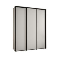 SCHWEBETÜRENSCHRANK 235,2/200/45 3-türig - Schwarz/Weiß, Holz/Metall (200/235/45cm) - Abiks Möbel