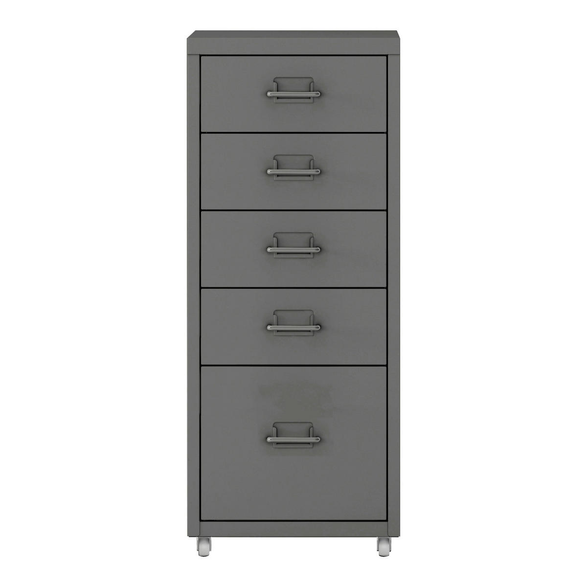 ROLLCONTAINER Kökar - Grau, Metall (28/69/41cm) - [en.casa]
