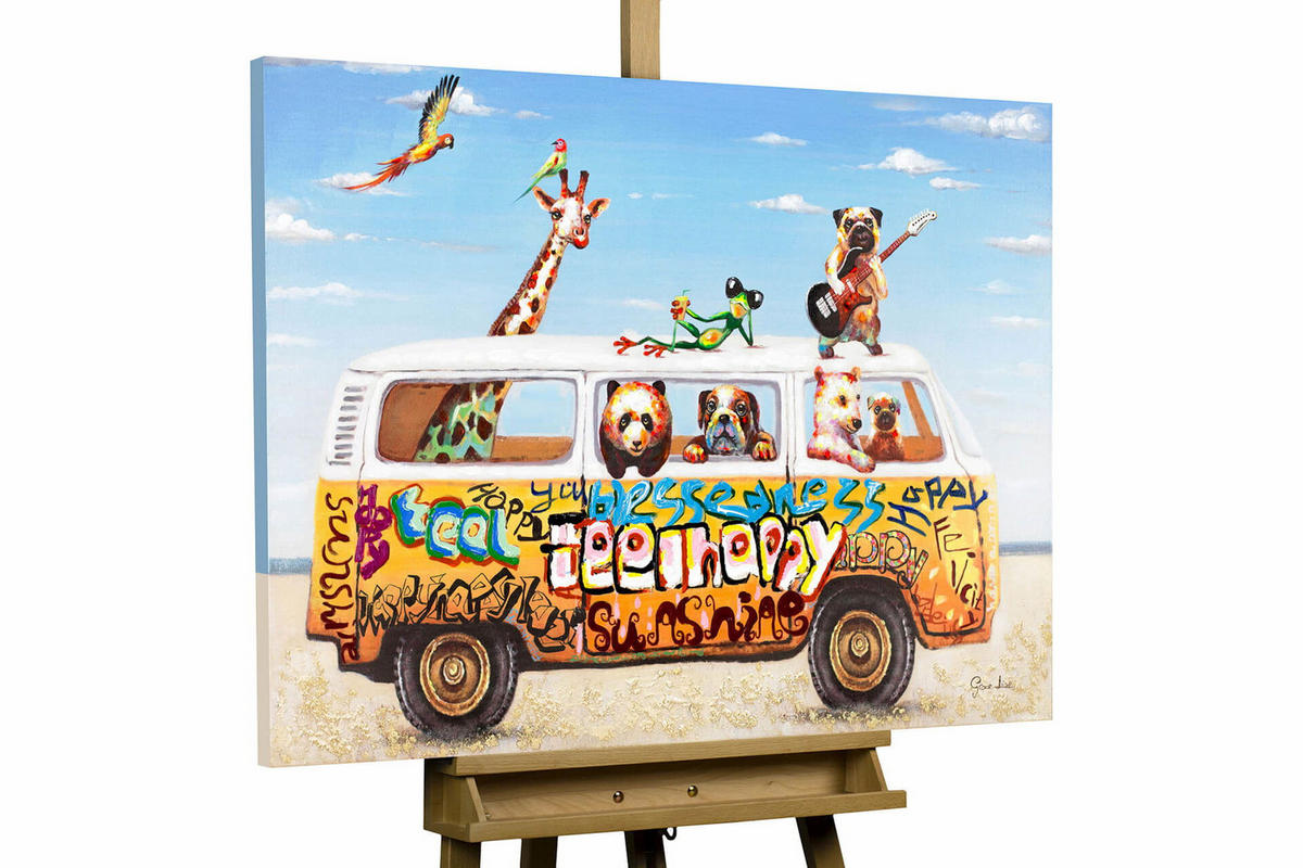 ÖLGEMÄLDE 100/70 cm - Multicolor, Holz/Textil (1.82/70cm) - KUNSTLOFT