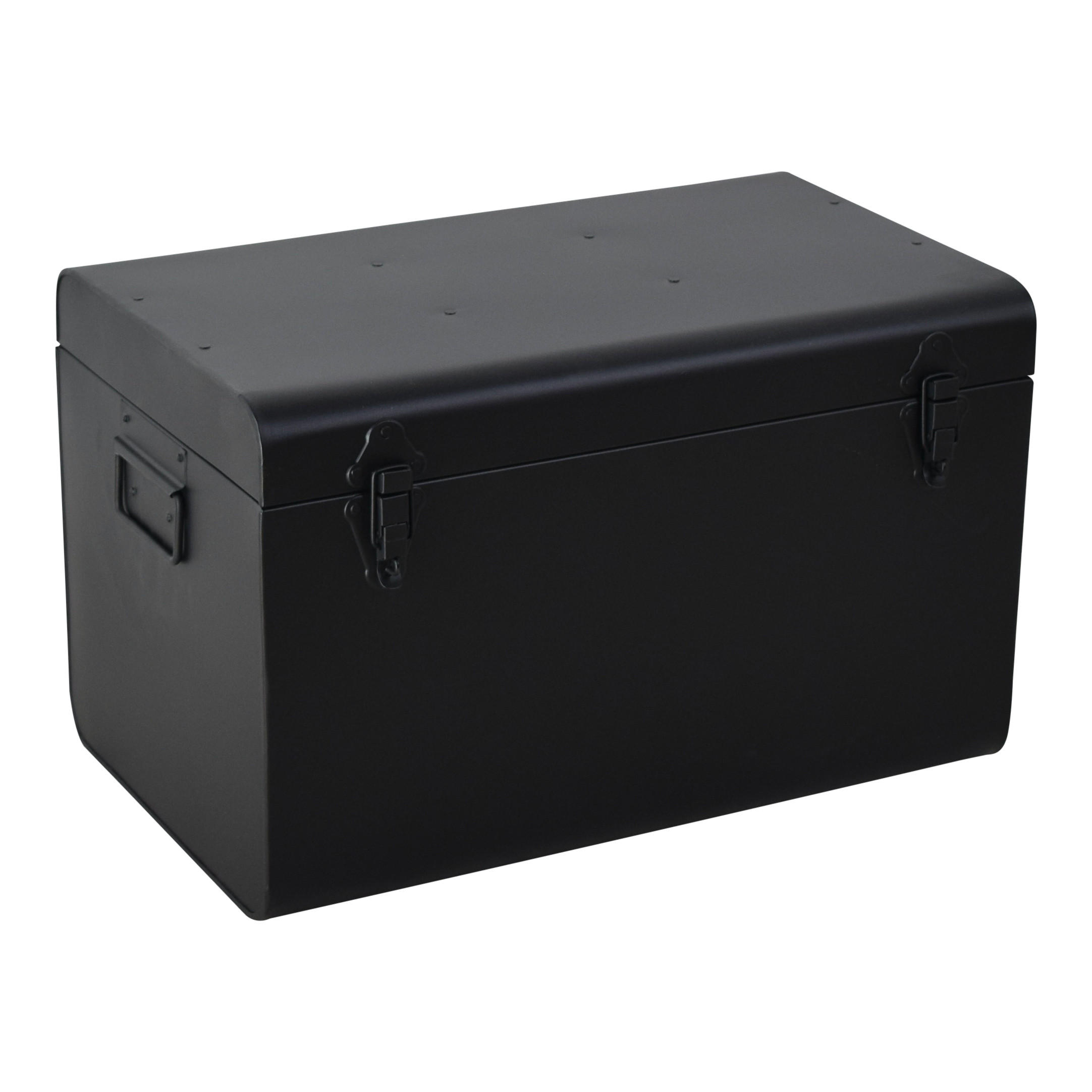 AUFBEWAHRUNGSTRUHE Kris Schwarz - Schwarz, Metall (50/31/31cm) - LOFT42