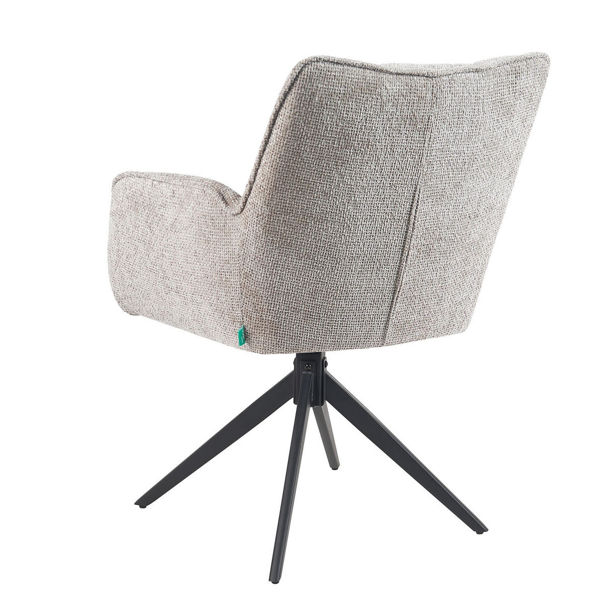 DREHSTUHL Mika-Enya - Hellgrau/Schwarz, Textil/Metall (59/84/66cm) - DUBI Möbel