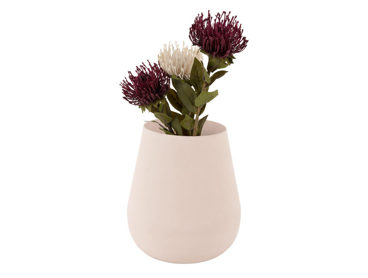 VASE Boaz Grau 22/22/25 cm - Grau, Metall (25cm) - Present Time