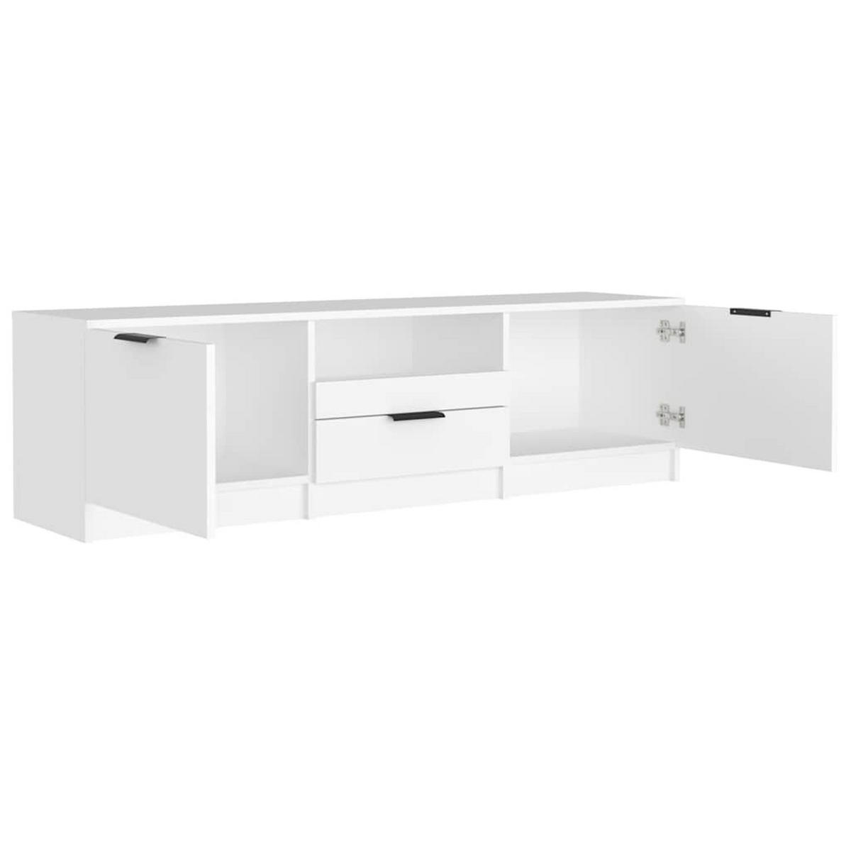 TV-SCHRANK Weiss 140/35/40 Cm Holzwerkstoff - Weiß, Holzwerkstoff (35/40/140cm) - vidaXL