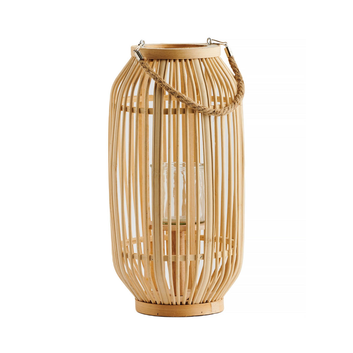 LATERNE Mindoradosea - Beige, Holz (25/48/25cm) - home&you