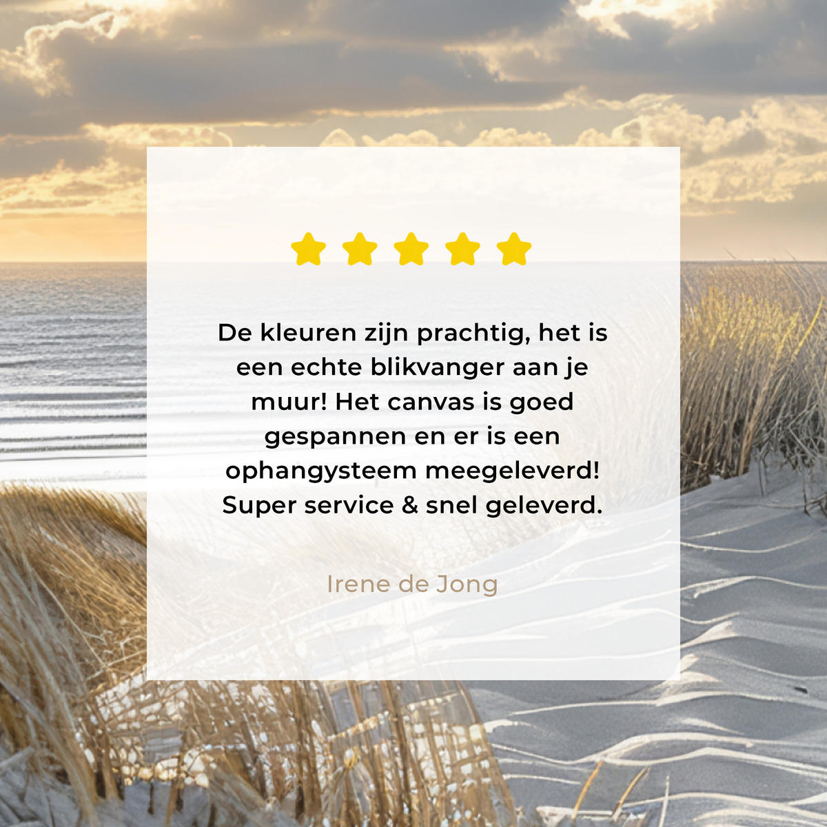 LEINWANDBILD Ausblick - Strand - Dünen - Meer - Natur Wandbild Wohnzimmer 50x50 cm - Sandfarben, Textil (50/50cm) - MuchoWow