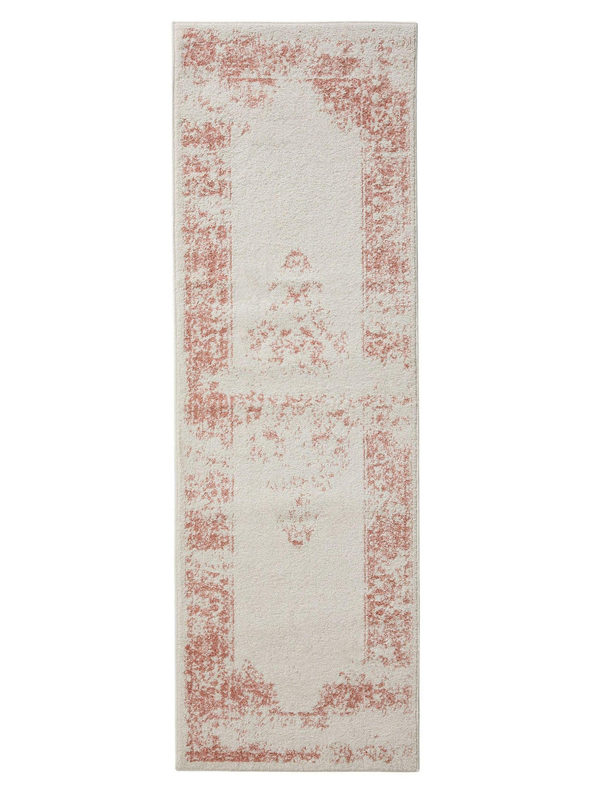 VINTAGE-LÄUFER Sia 80/240 cm - Creme/Rosa, Kunststoff (80/240cm) - benuta