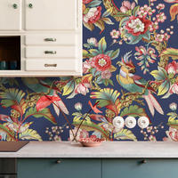 TAPETE Chinesische aus echtem Papier, 200x280cm, 8 Bögen - Blau, Papier (200/280cm) - WALLPAPERS4BEGINNERS