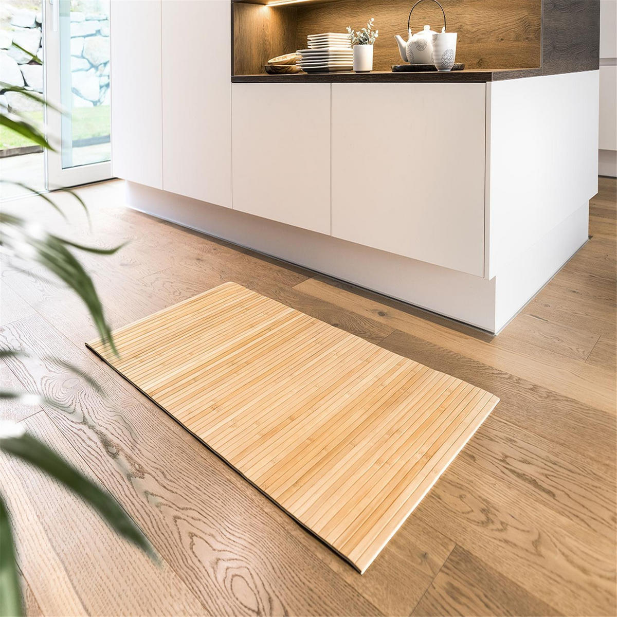 BADEMATTE SALZBURG - Anthrazit, Naturmaterialien (50/80cm) - WohnDirect