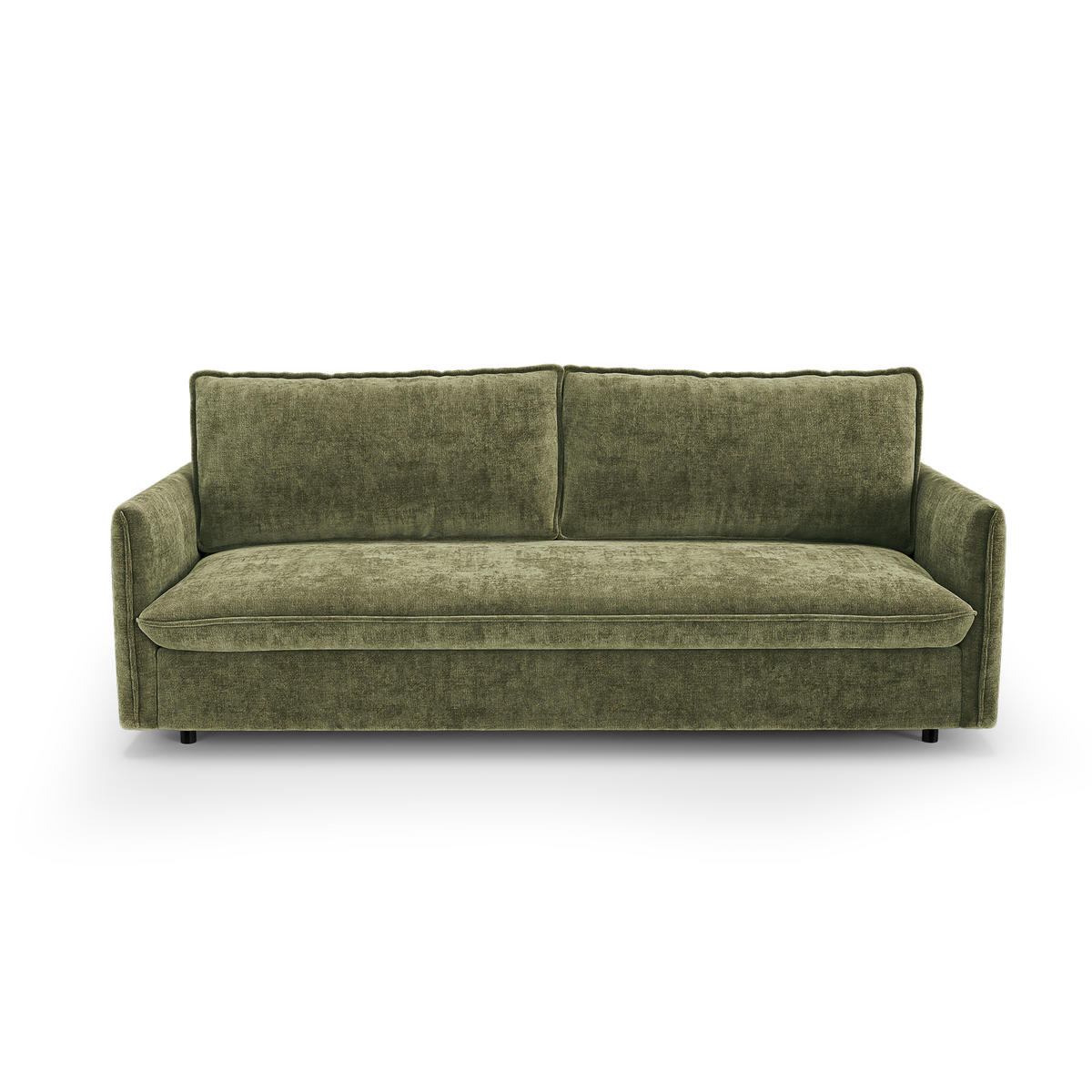 SCHLAFSOFA Express AVA Geprägter Samt Vintage-Grün 198cm - Dunkelgrün/Grün, Textil (198/78/100cm) - Premium Interiors