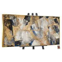 GEMÄLDE Goldener Kontrast Schattenfugenrahmen Gold 200x100 cm - Goldfarben, Holz (200/100cm) - YS-art gallery