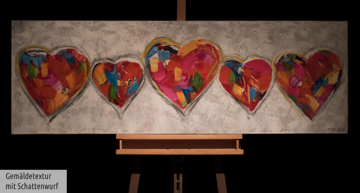 ACRYLBILD HANDGEMALT 150/50 cm - Grau, Holz/Textil (150/50cm) - KUNSTLOFT