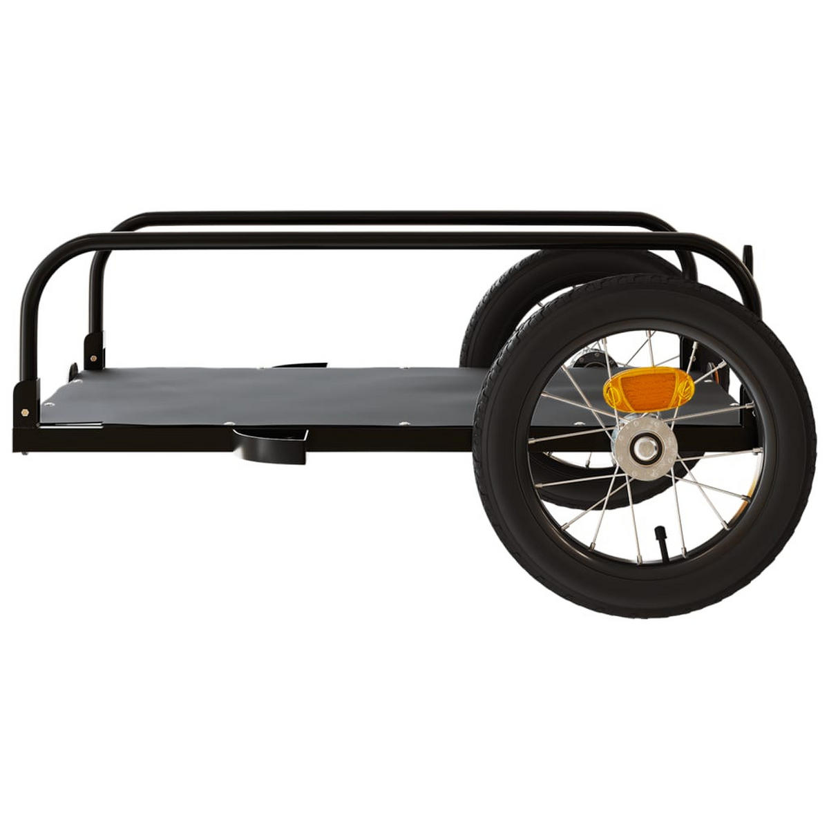 FAHRRADANHÄNGER Schwarz 122/53/31 Cm Eisen - Schwarz, Metall (53/31/122cm) - vidaXL