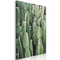 KUNSTDRUCK Grün 40/60 cm - Schwarz/Grün, Textil (40/60cm) - KUNSTLOFT