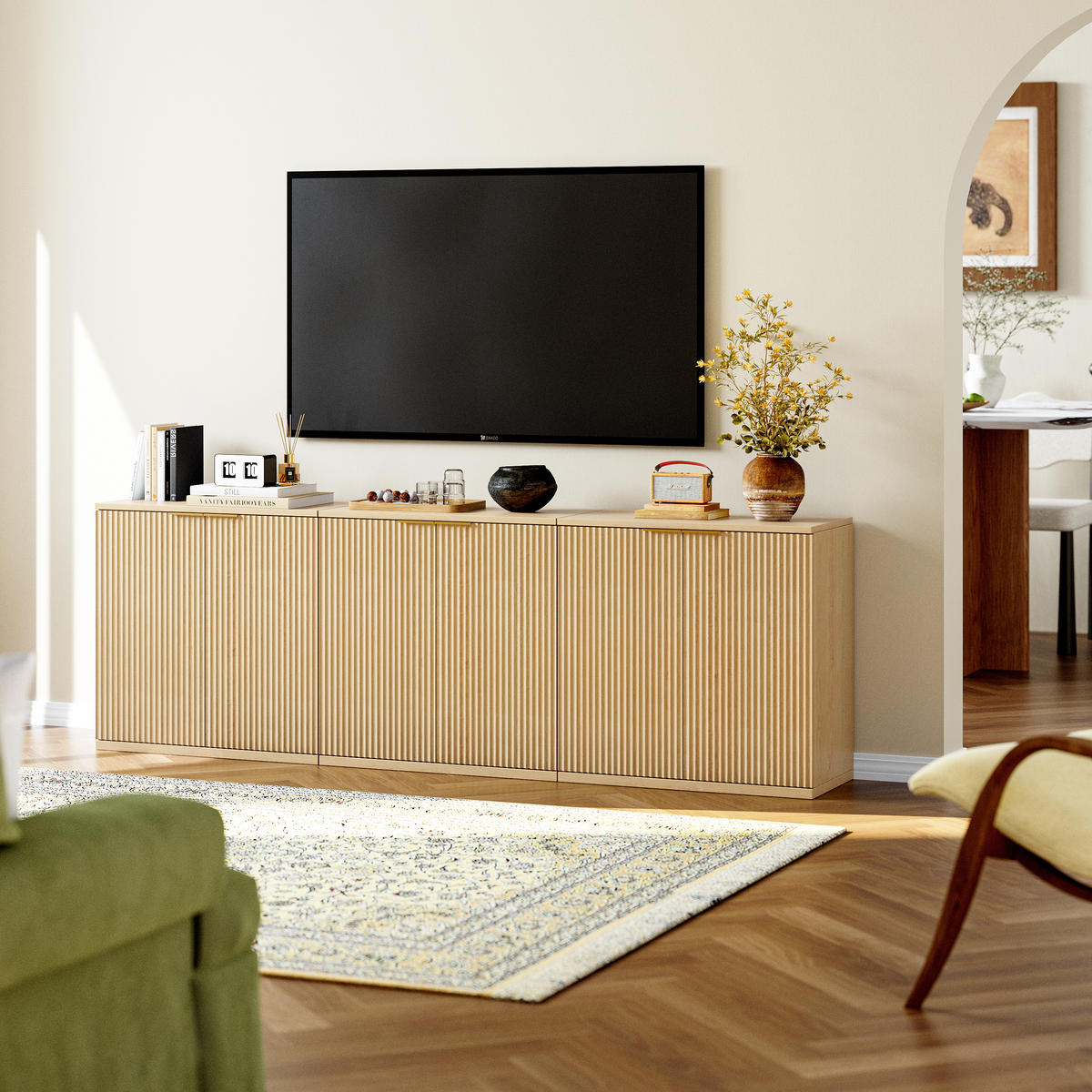 SIDEBOARD Eichefarben 80/40/80 cm - Eichefarben, Holzwerkstoff (80/80/40cm) - PANGIVO