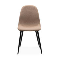 ESSZIMMERSTÜHLE KORD SAMT METALLRAHMEN SCHWARZ 4er set 50/83/50 cm - Beige, Metall (50/83/43cm) - Calicosy