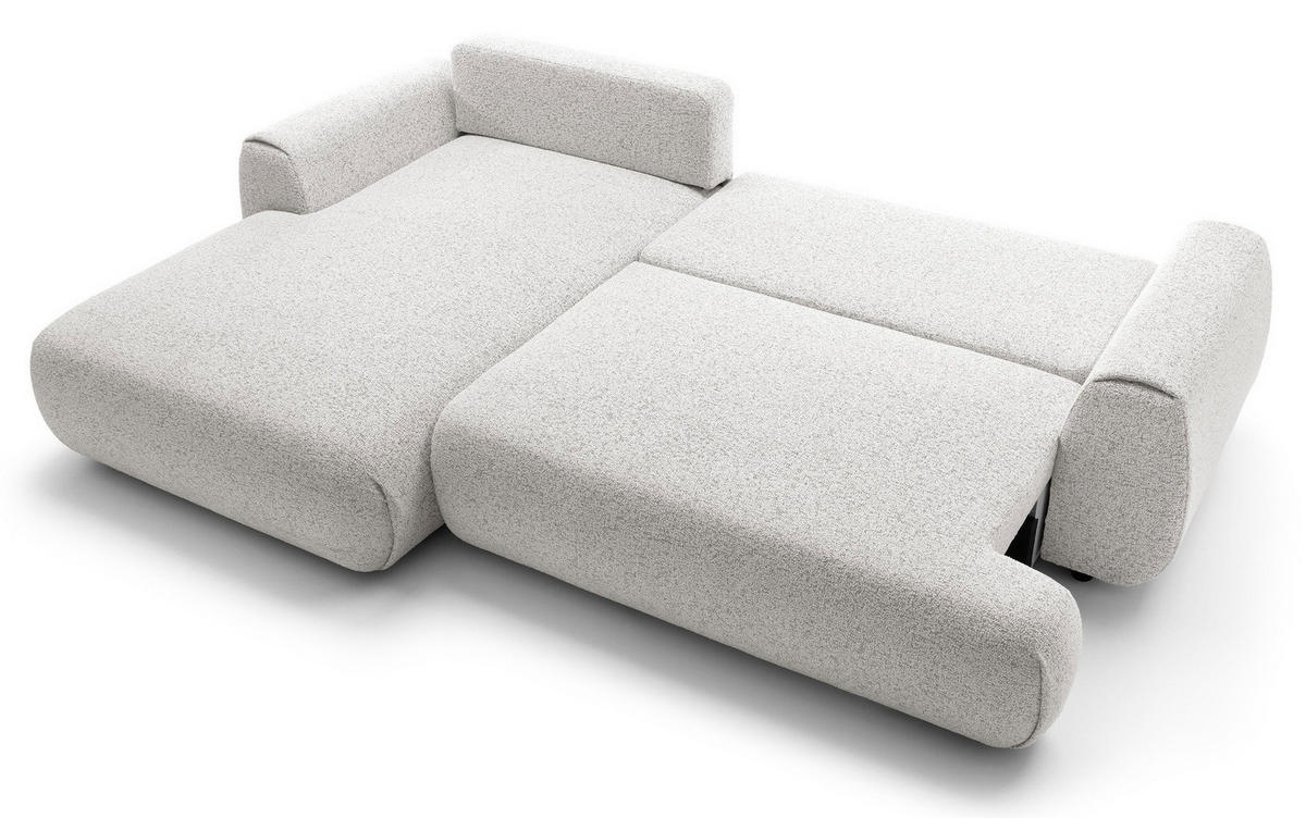 ECKSOFA mit Schlaffunktion 270 cm Ralto, Links, Hellgrau - Hellgrau, Holz (270/167cm) - Emporius