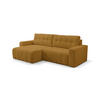 ECKSOFA Masina Gelb, Schlafsofa aus Cordstoff - Gelb, Holzwerkstoff (245/143cm) - Bettso