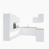 WINKELKÜCHE 320 cm x 280 x 260 cm - Aspen KA17-M320 - in Weiß/Hochglanz - Weiß Hochglanz, Holz (860/212/58cm)