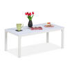 GARTENTISCH - Weiß, Kunststoff/Metall (48/98/39cm) - Relaxdays