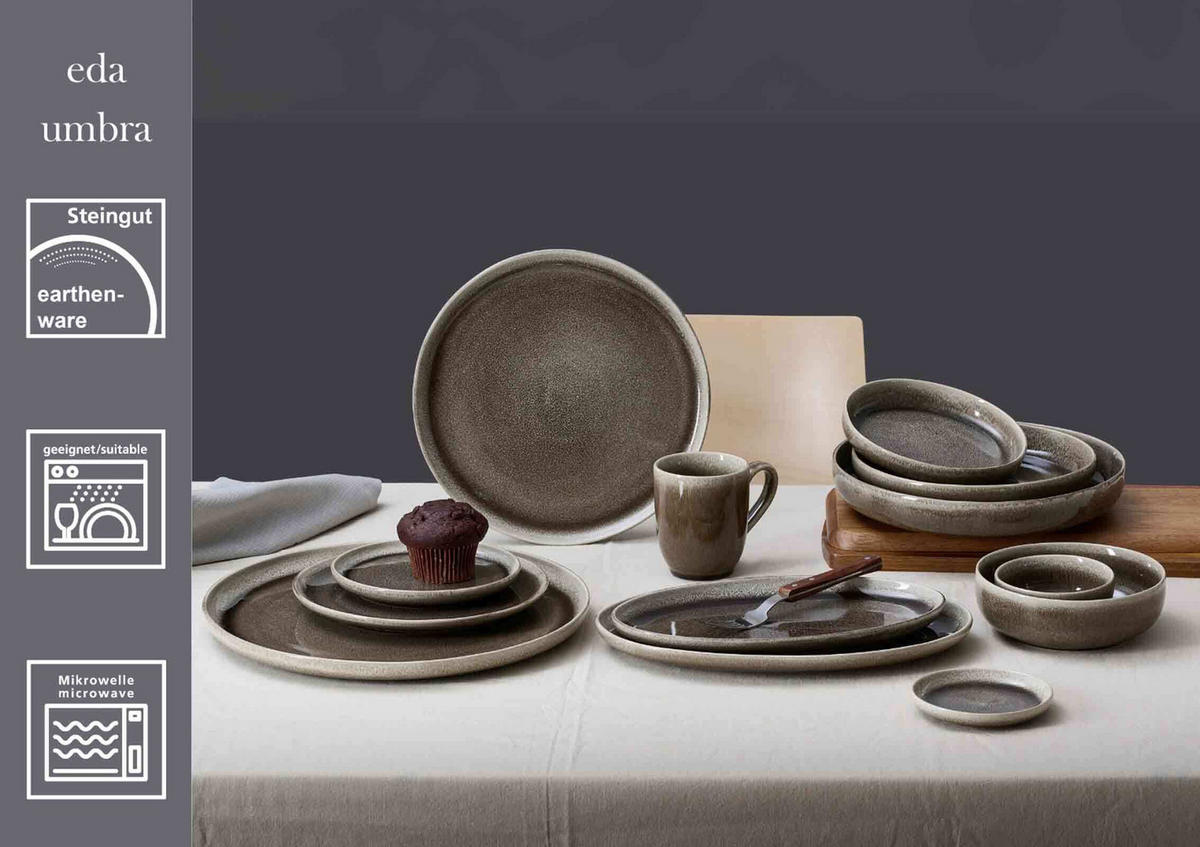 SERVIERPLATTENSET Eda braun 2er Set - Braun, Keramik (1/1/1cm) - Ritzenhoff Breker