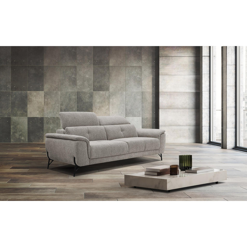 Thumbnail - Courtois Laville Sofa, Taupe, Textil, Rechteckig, 204x80x108 cm, Wohnzimmer, Sofas & Couches, Sofas, 3-Sitzer Sofas