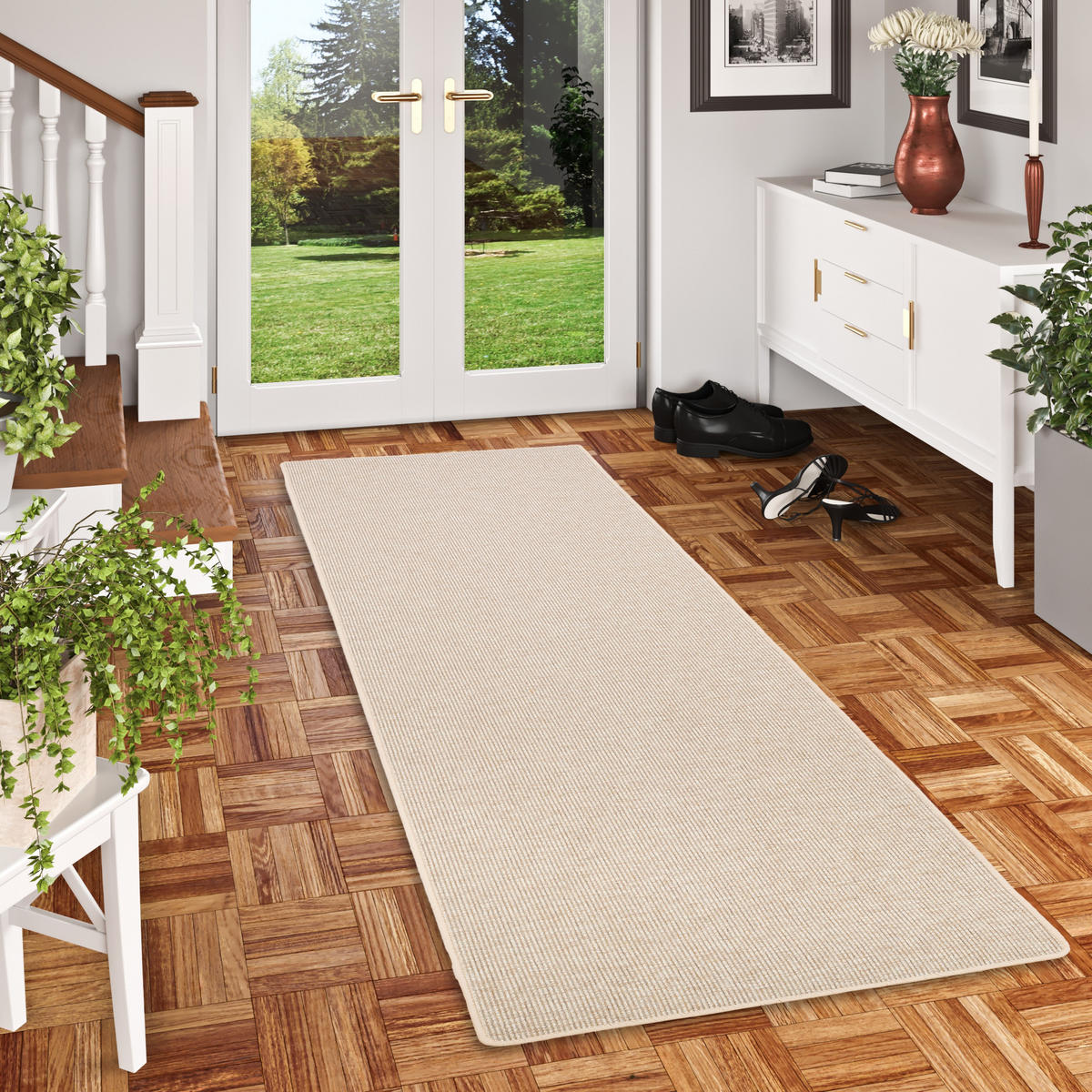 NATUR SISAL-OPTIK TEPPICH TAFF LÄUFER - Honig, Textil (100/300cm) - Snapstyle