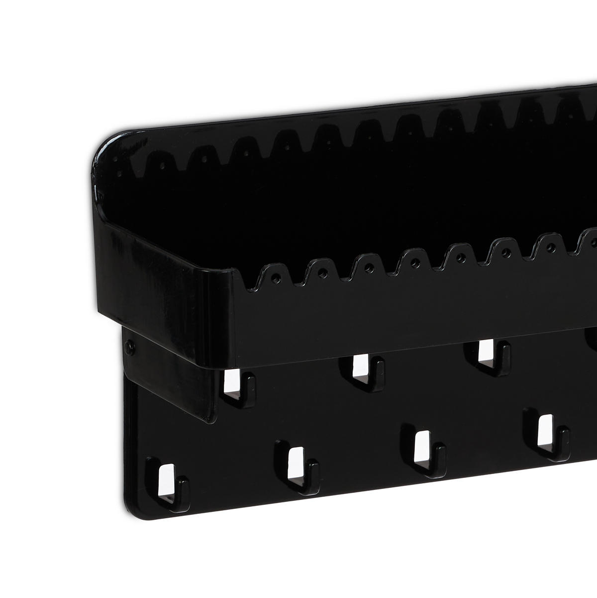 SCHMUCKHALTER Schwarz Wand Kunststoff - Schwarz, Kunststoff (30/12/8cm) - Relaxdays