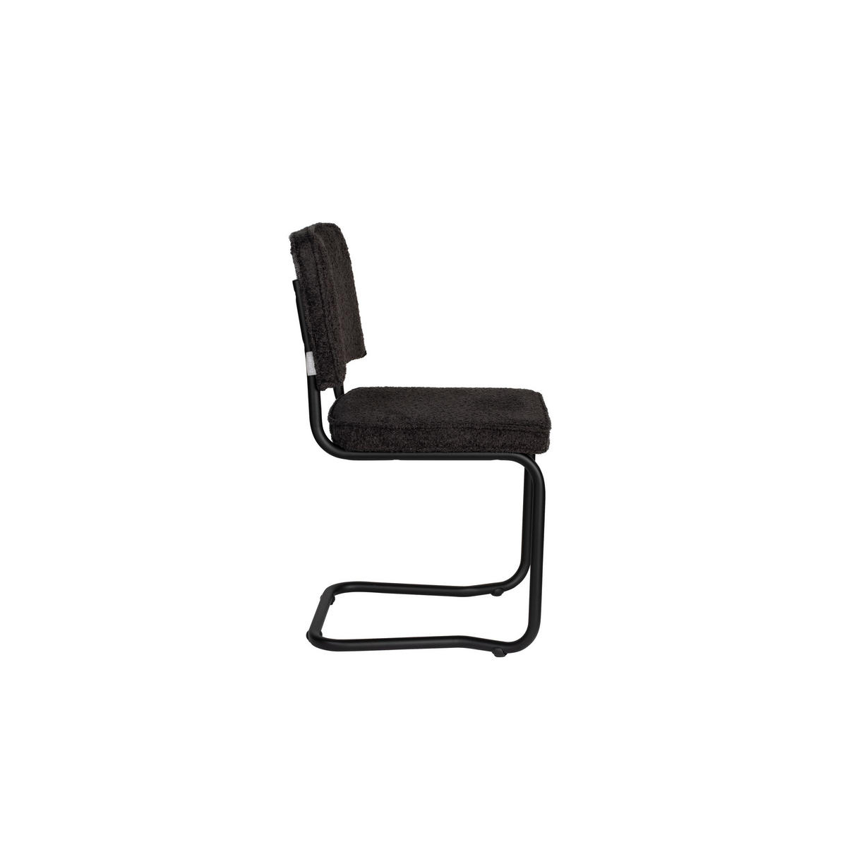 ESSZIMMERSTUHL Ridge Kink Soft Schwarz - 2 er Set - Schwarz, Textil (48/85/50cm) - Zuiver