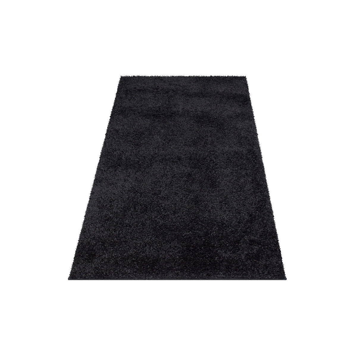HOCHFLOR-TEPPICH City Shaggy 500 Schwarz 80x150 cm - Schwarz, Textil (80/150cm) - carpet city
