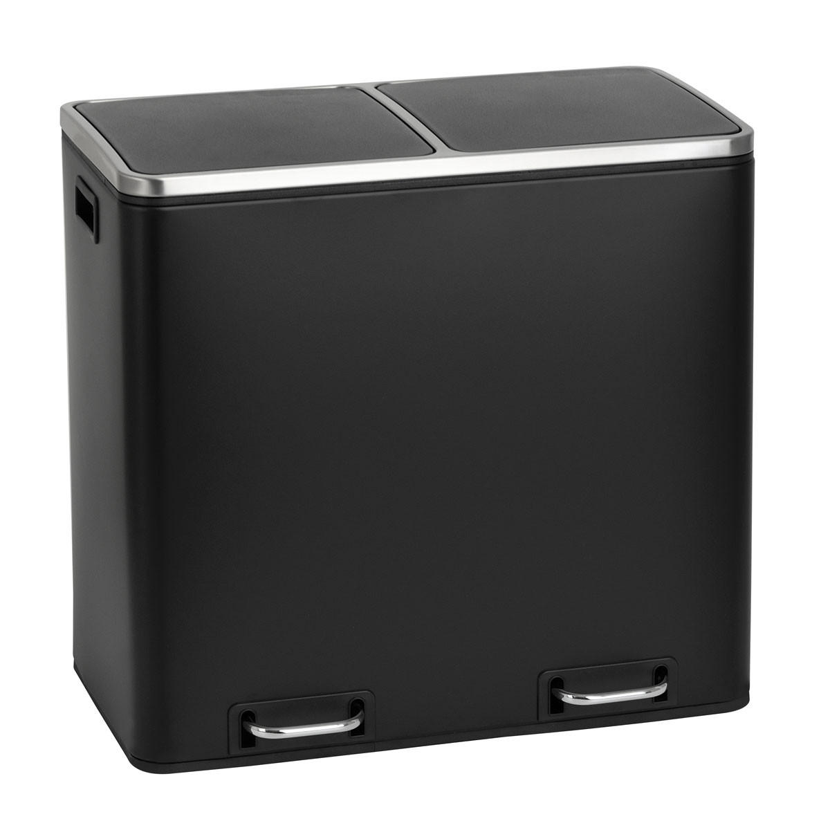 ABFALLEIMER TM2X24 Schwarz - Schwarz, Metall (59/54.5/36cm) - SVITA