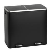 ABFALLEIMER TM2X24 Schwarz - Schwarz, Metall (59/54.5/36cm) - SVITA