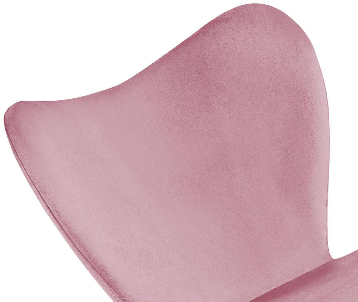 ESSZIMMERSTUHL Samt Rosa - Schwarz/Rosa, Textil/Metall (50/80/58cm) - CLP